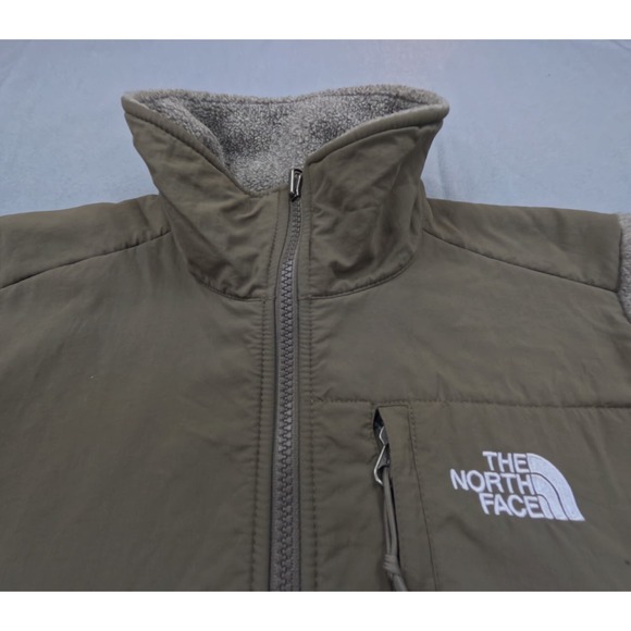 North Face Denali Jacket Womens Small Polartec Fleece Softshell Olive Tan - Picture 11 of 14